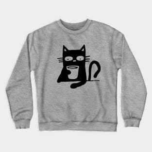 Black cat and coffee Crewneck Sweatshirt